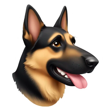 Black and tan German shepherd  sticker