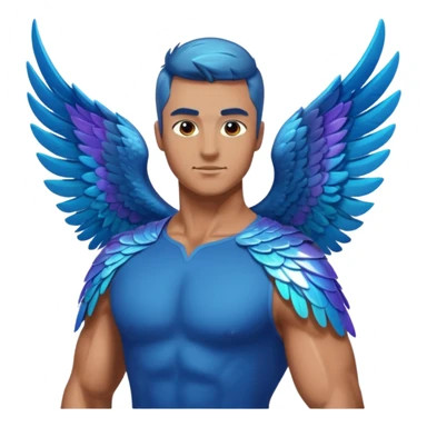 2 blue wings 🪽 left side an md right side sticker