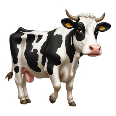 Cow moonwalking sticker