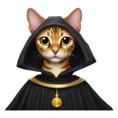 Bengal cat dressed as emperor palpatine sticker