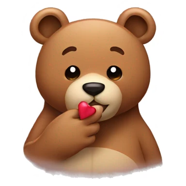 Bear sending kisses sticker
