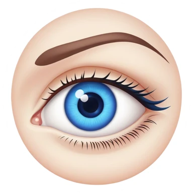 Blue pupil eye sticker