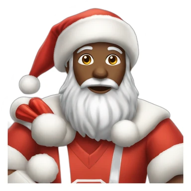 Père noel jouant à FIFA  sticker