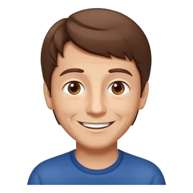 boy hair brown 70 yeear ol sticker