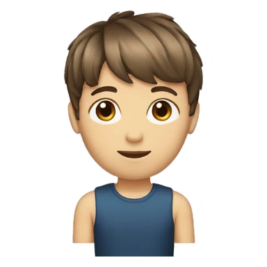 boy short brown hair with bangs sticker