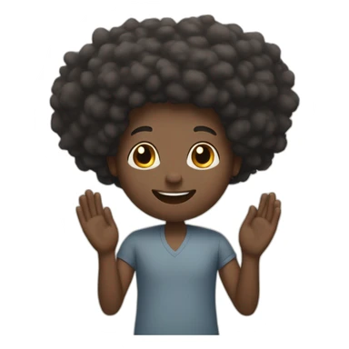 a black afro man joining hands in front of him doing namaste sticker