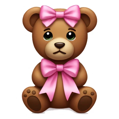 Teddy with pink bow sticker