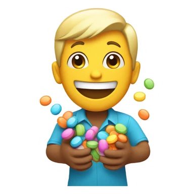 An emoji giving pills  sticker