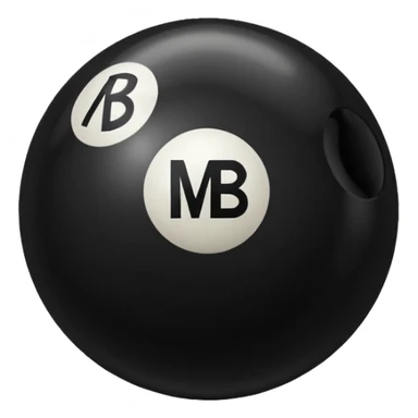 Black pull Ball with MB written on it. Nothing else no holes or anything. sticker