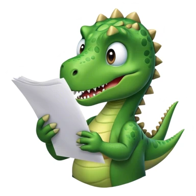 hands of a dinosaur holding papers sticker
