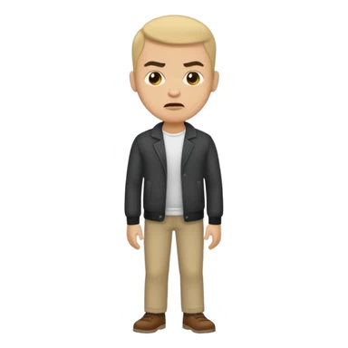 ligth man with a disgusted face full body sticker