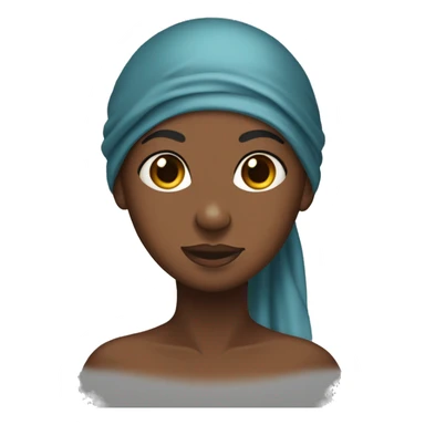 dark-skinned girl’s head wearing durag on body of platypus sticker