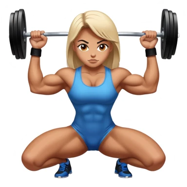 girl powerlifting on steroids sticker