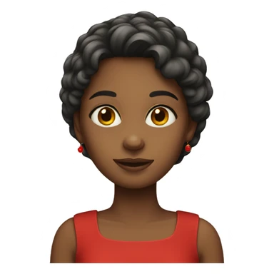 Girl in a red dress  sticker