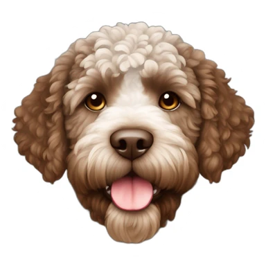 Total brown Lagotto romagnolo sticker