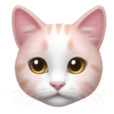 white paw paw cat soft pink sticker