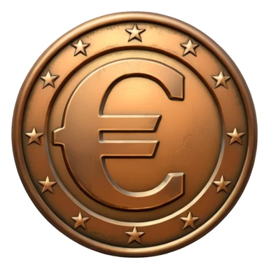 Euro bronce Sign sticker