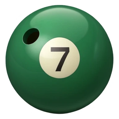 green billiard ball 7 number  sticker