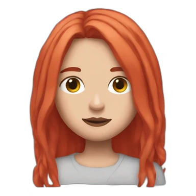 Billie Eilish red hair sticker