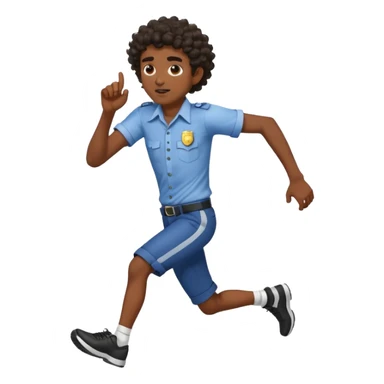 Make a dirt Indian with a shirt fro curly hair getting chased by the cops. Make the Indian skinny too sticker