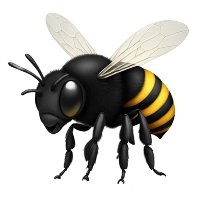 Black bee sticker