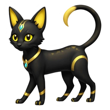 Umbreon-Umbreon-Bastet-Fakémon-hybrid-creature (full body)  sticker