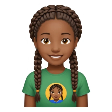 Juneteenth black girl braids sticker
