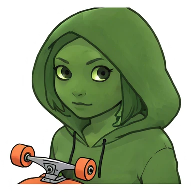 Girl with a hoodie sticker