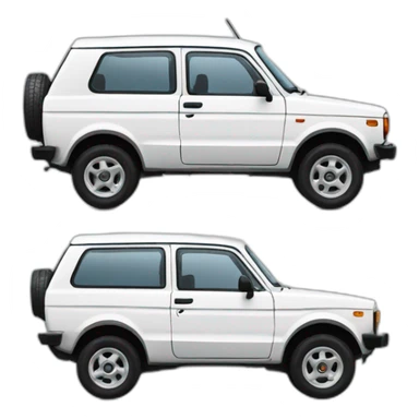 Lada niva white sticker
