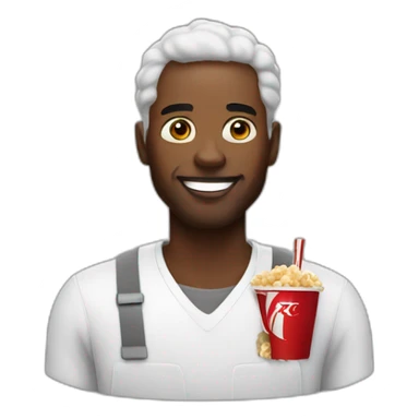 Black man with kfc  sticker