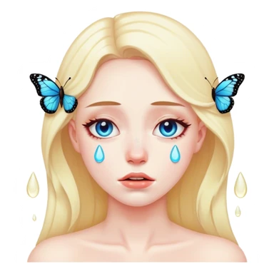 Crying butterflies sticker