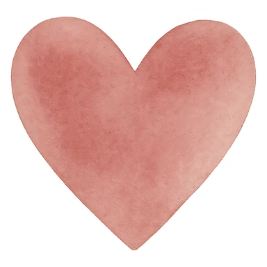 a heart in burgundy color, watercolor style sticker
