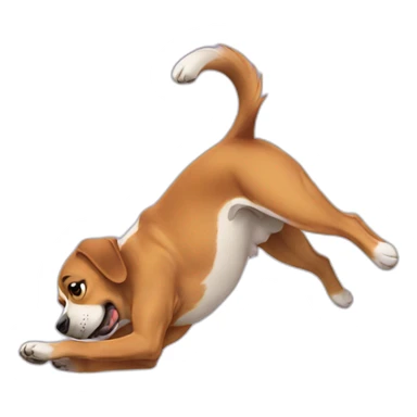dog doing backflip sticker