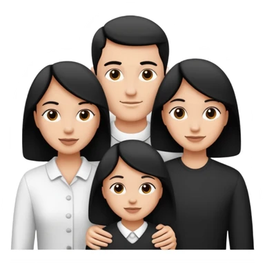 Family Triptych B&W sticker