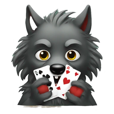 werewolf playing cards sticker