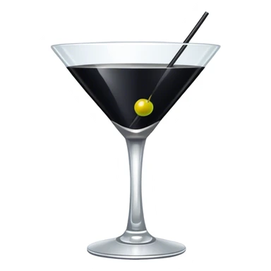 Black martini sticker