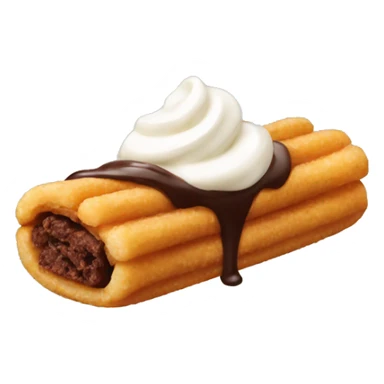 Dipped chocolate churro tip sticker