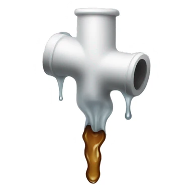 white pipe leaking  sticker