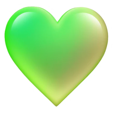 heart in khaki and neon green gradient sticker