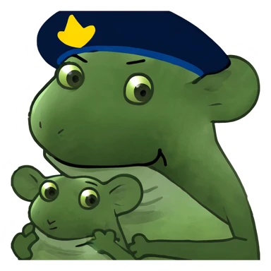 A mouse hugging daddy sticker