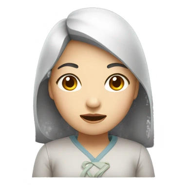 east asian girl who are a ux ui designer sticker