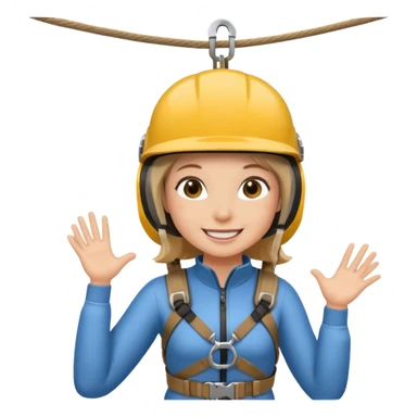 zip line emoji girl small emoji sticker