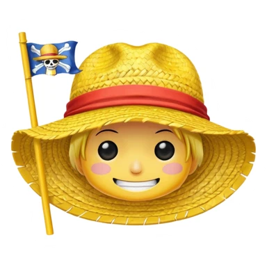 One piece straw hat flag sticker