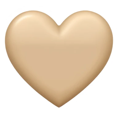 light  beige heart sticker