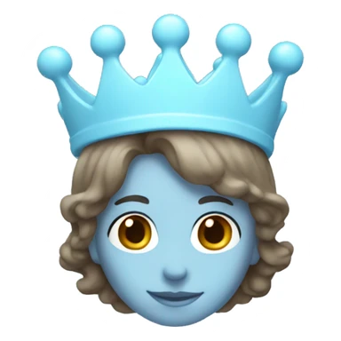 pastel blue crown sticker