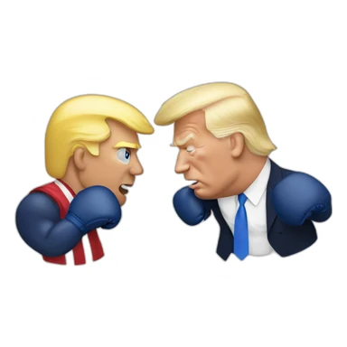 Trump and Biden boxing sticker