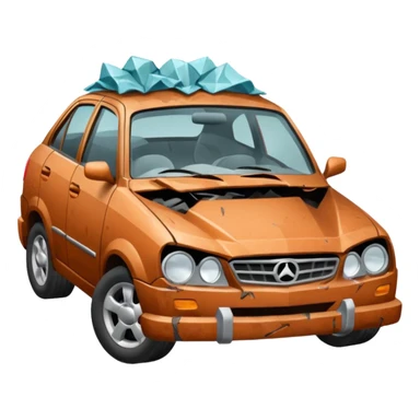 a wrecked car sticker