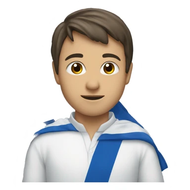 the flag of Sashusinia (three color flag: blue-white-blue) sticker