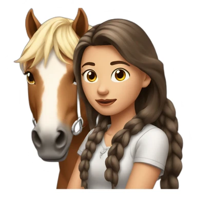 Girl 15 years old with a horse sticker