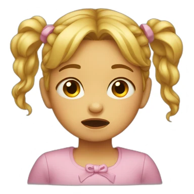 Little girl crying sticker